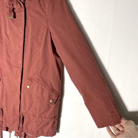 Mavi Rust Red Cotton Anorak Utility Chore Jacket Coat S - Picture 8 of 13